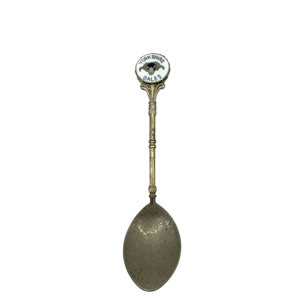 Vintage Collectible Yorkshire Dales Souvenir Spoon With Enamel Sheep Emblem B46